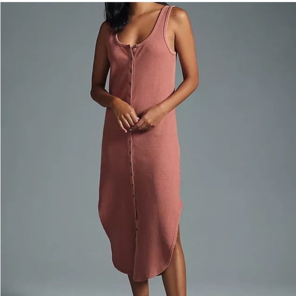 Anthropologie Daily Practice Sleeveless Waffle Knit Dress